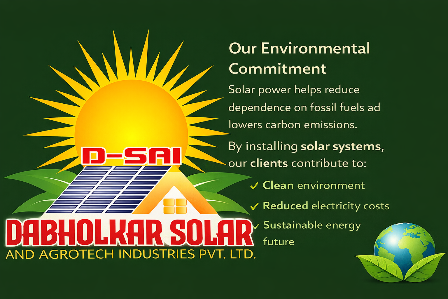Dabholkar Solar environmental commitment