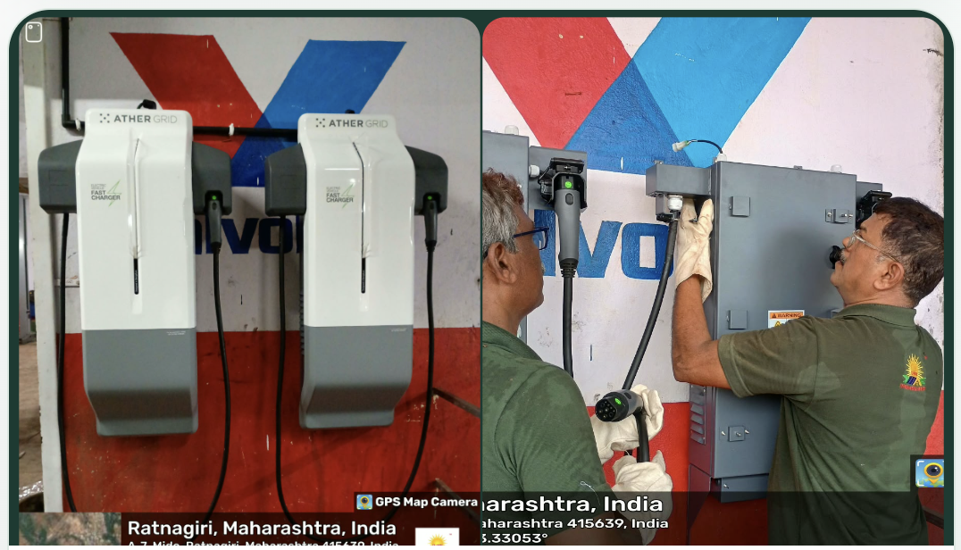 EV charging station installation