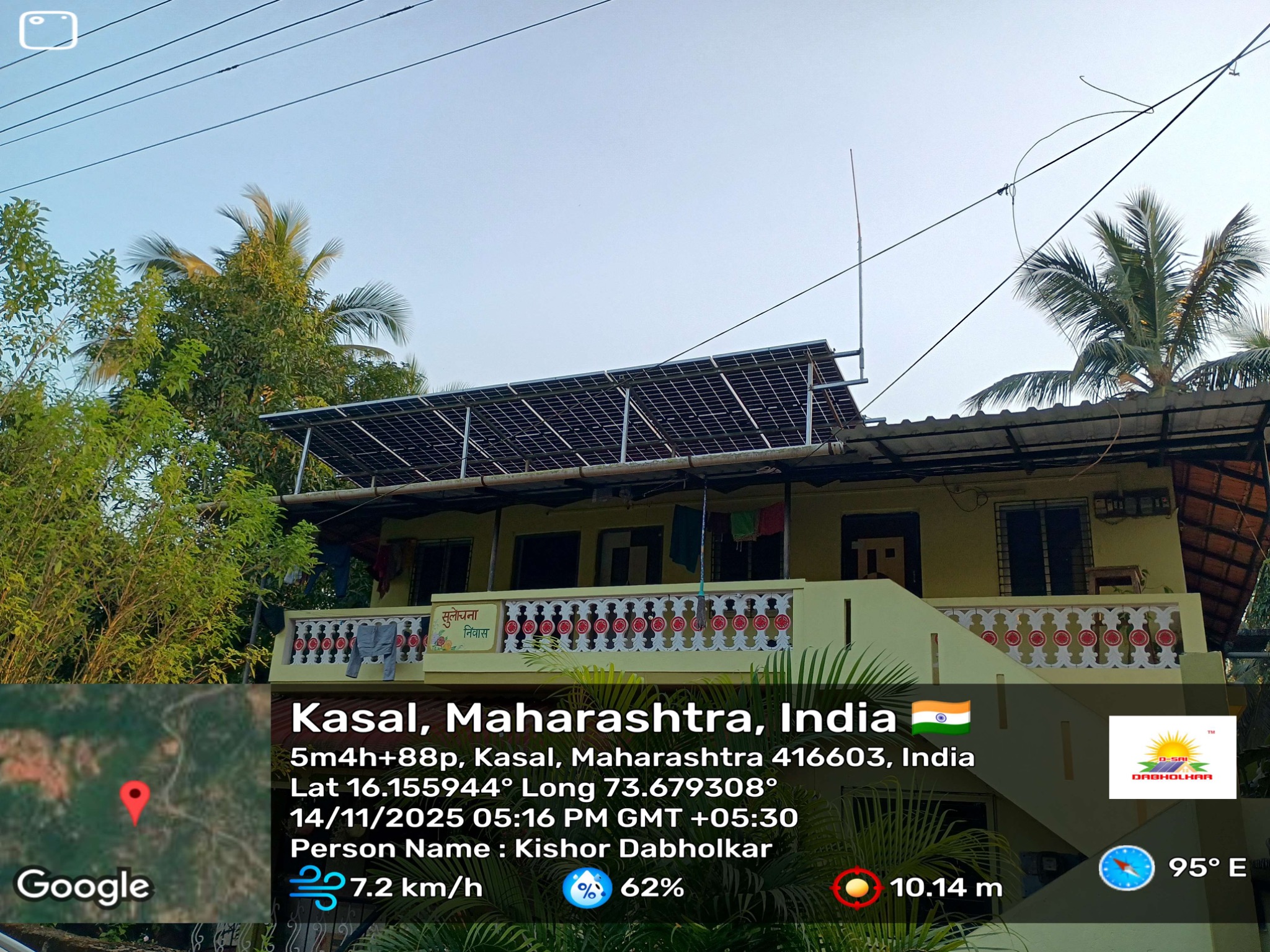 Solar rooftop panels at Kasal